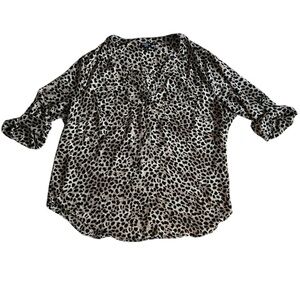 Torrid Cheetah Print Blouse Size 1 (XL/1X)